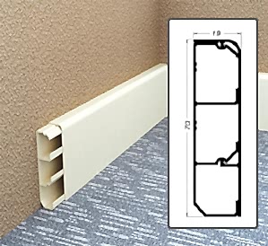 Kablo Kanallı Sert Pvc Süpürgelik